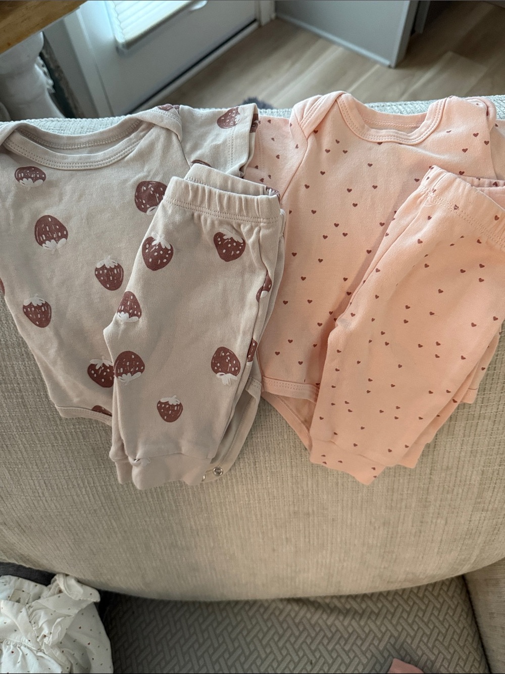 Baby Girls' Pink Strawberry 2-Pack Pajama Set